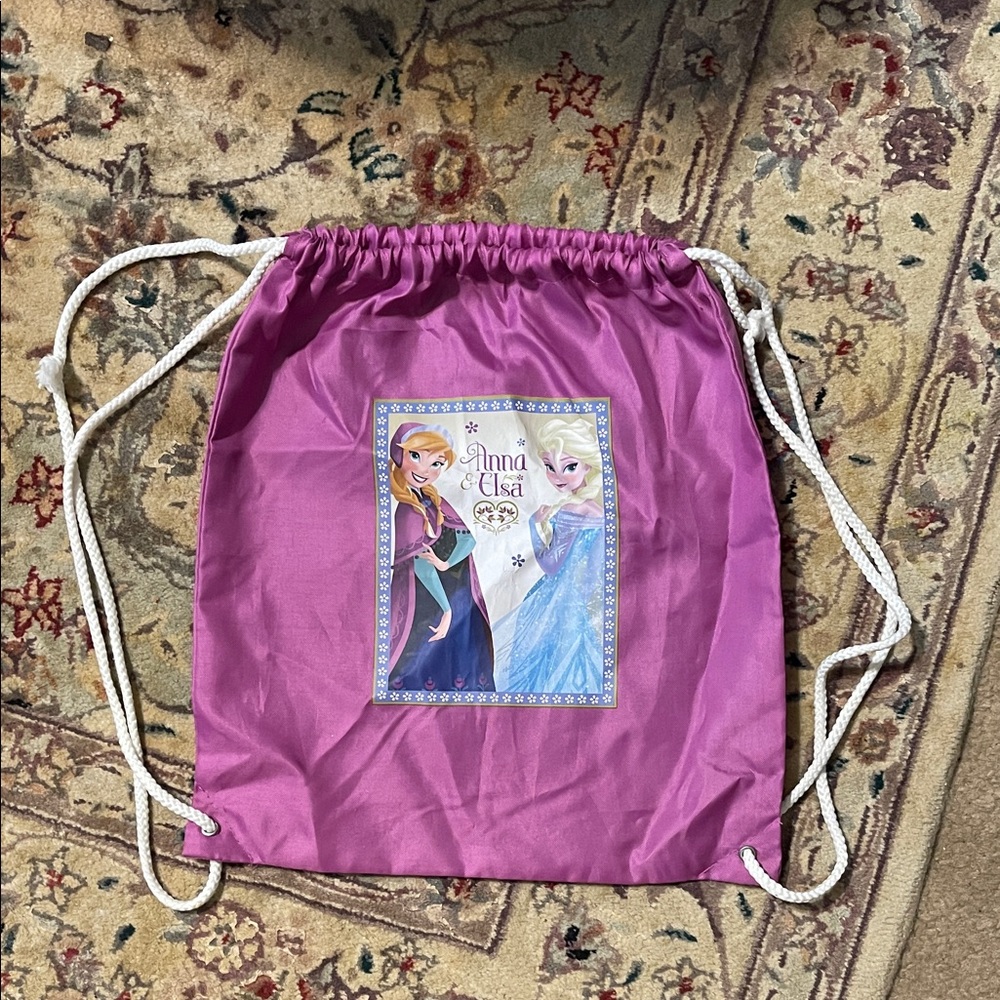 Anna and Elsa Drawstring Backpack